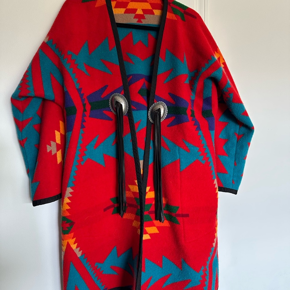 Colorful Geometric Pattern Utility Jacket